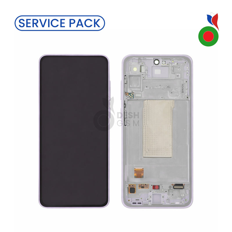 Ecran Complet LCD A36 5G avec Chassis (A366B) | LAVANDE - SERVICE PACK | SAMSUNG