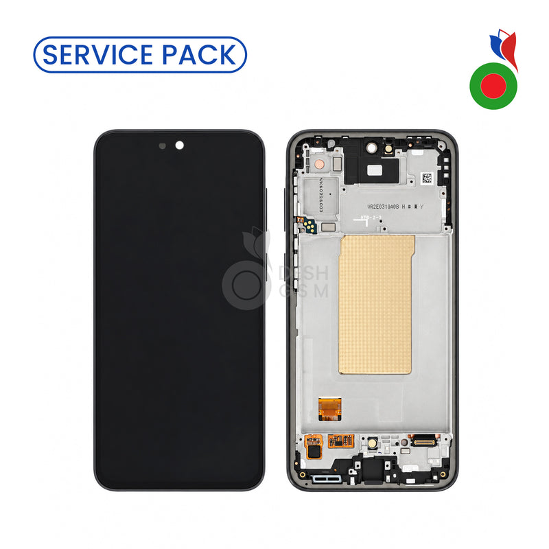 Ecran Complet LCD A37 5G (A376B) avec Chassis | NOIR - SERVICE PACK | SAMSUNG