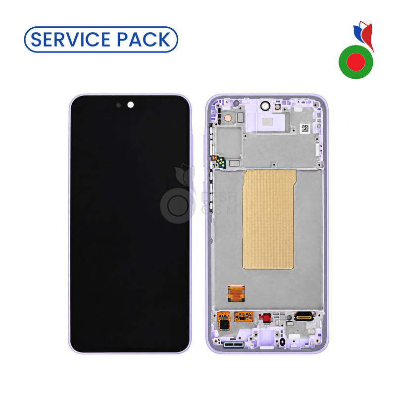 Ecran Complet LCD A37 5G (A376B) avec Chassis | LAVANDE - SERVICE PACK | SAMSUNG