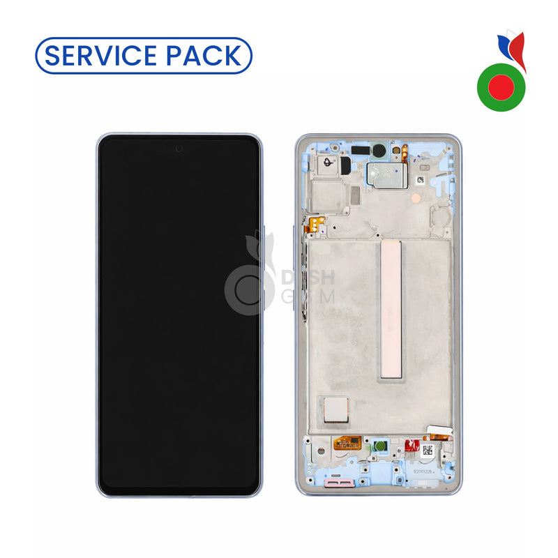 Ecran Complet LCD A53 5G avec Chassis (A536B) | BLEU - SERVICE PACK | SAMSUNG