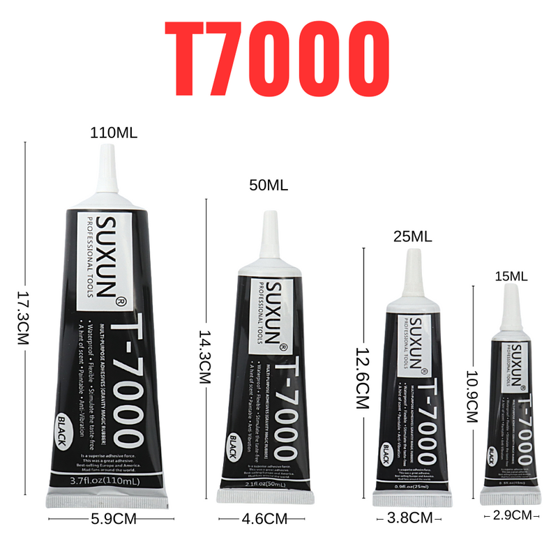 T7000 T-7000 COLLE SUXUN PROFESSIONAL ADHESIVE BLACK GLUE FOR MOBILE LCD FRAME