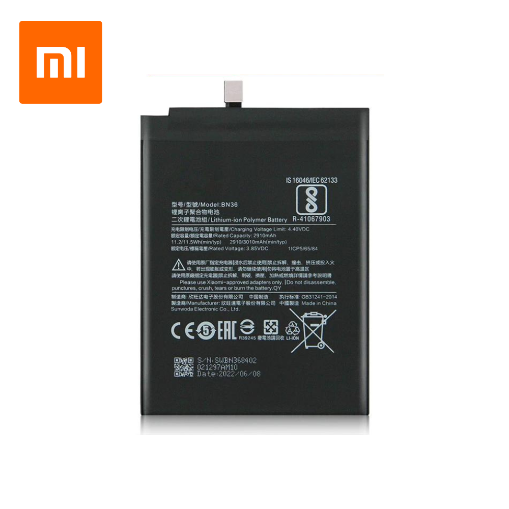 Battery For Xiaomi Mi 6X Mi6X MiA2 Mi A2 BN36