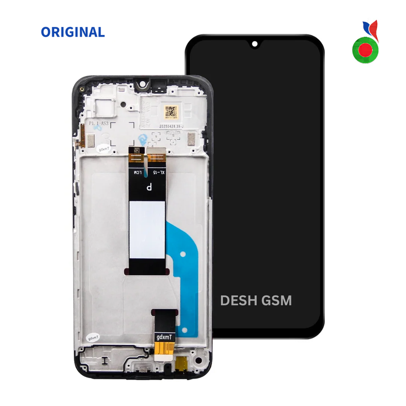 Ecran Complet Redmi 15C 5G avec Chassis (SMALL) EU VERSION | NOIR - XIAOMI | ORIGINAL
