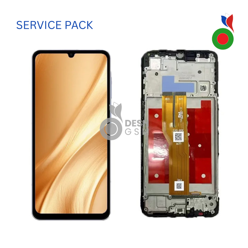 Ecran Samsung Galaxy A07 4G (A075F) | AVEC CHASSIS -SERVICE PACK Gh81-28044A- Noir