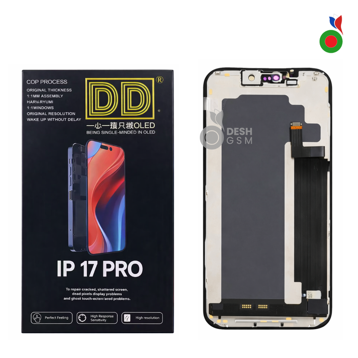 ÉCRAN IPHONE 17 PRO (DD HARD OLED) AVEC IC – FORMAT ORIGINAL
