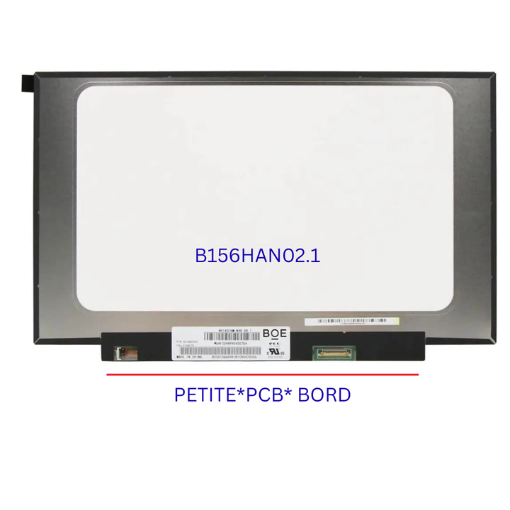 DALLES ECRAN Ordinateur 15.6 pouces 1920x1080  (30 Pins Droite) QHD Sans pointe de vis (GLOSSY) PETITE PCB BORD