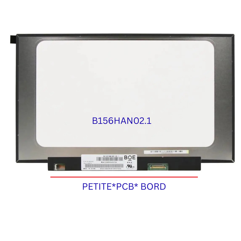 DALLES ECRAN Ordinateur 15.6 pouces 1920x1080  (30 Pins Droite) QHD Sans pointe de vis (GLOSSY) PETITE PCB BORD