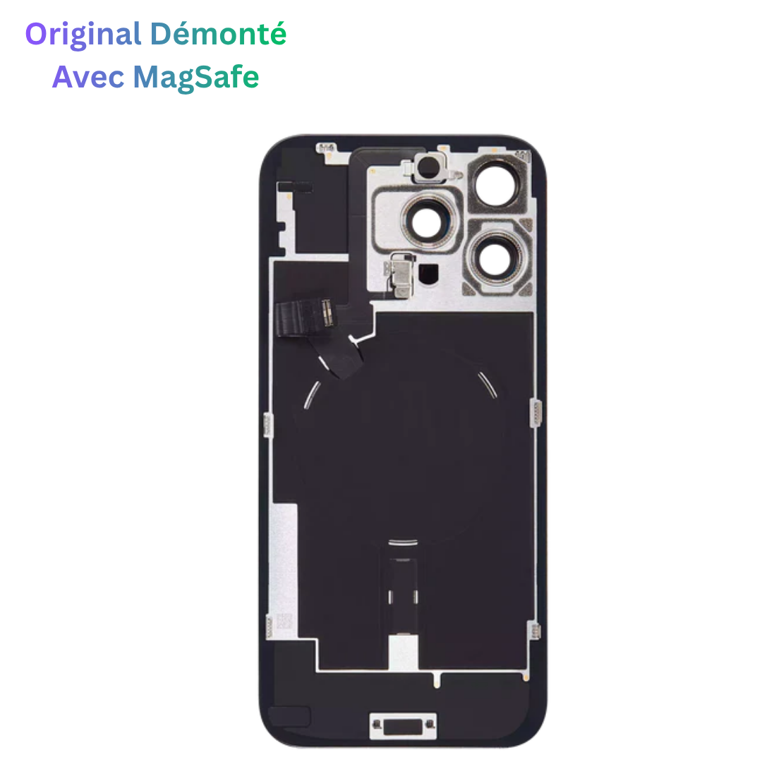 Vitre Arrière Complète avec MagSafe - iPhone 16 Pro| GRIS - (Original Démonté)