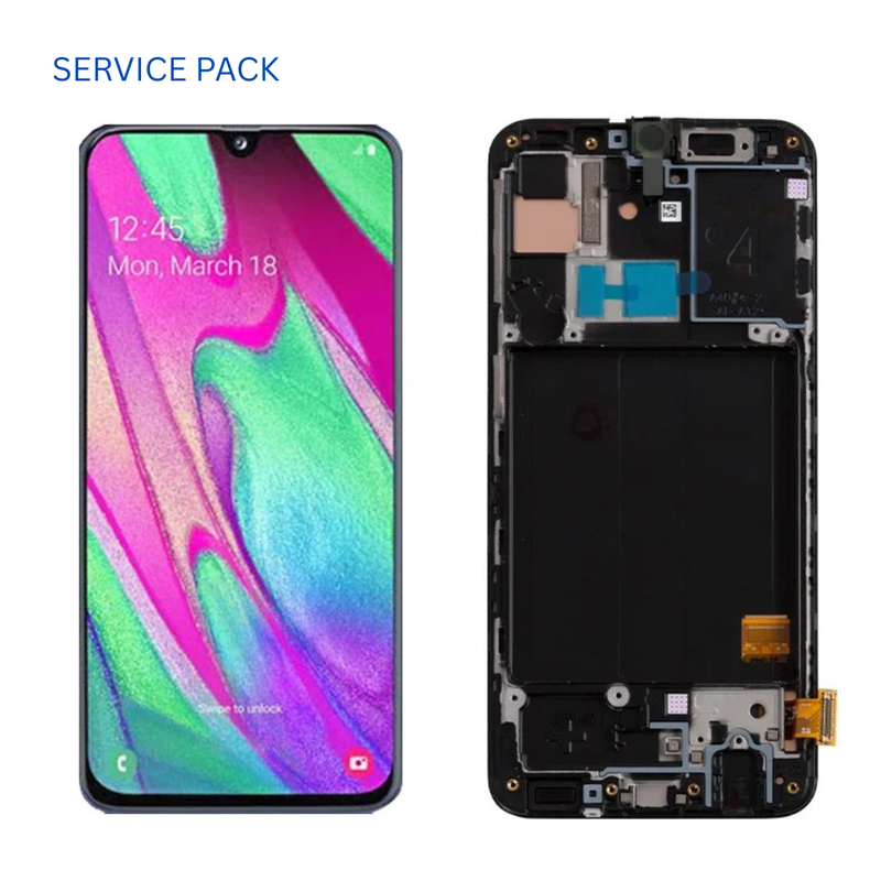 ECRAN COMPLET SAMSUNG A40 A405F AVEC CHASSIS | SERVICE PACK