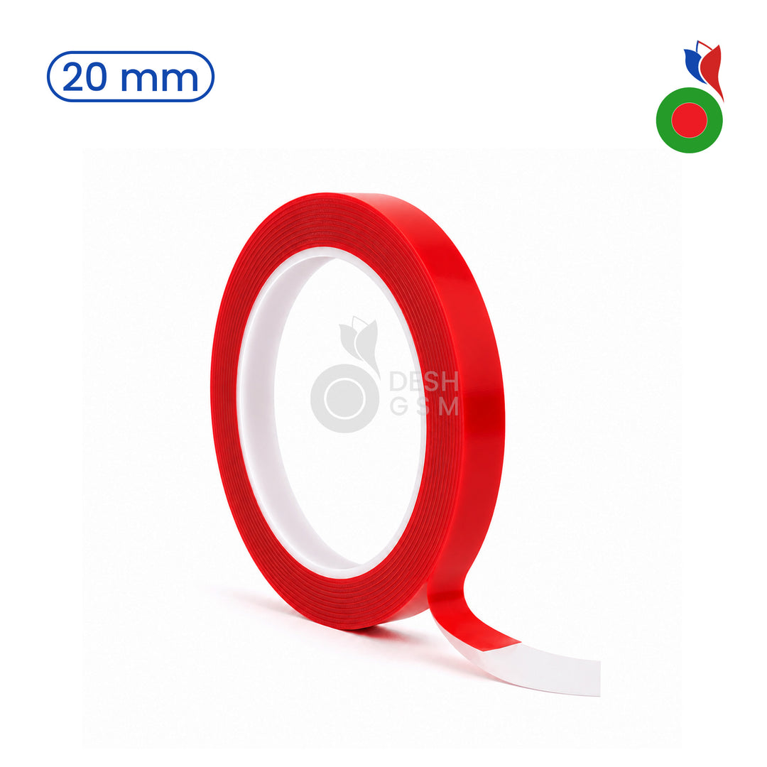 Double Face Adhesif Tape (Rouge) - 3m | Épaisseur - 20mm