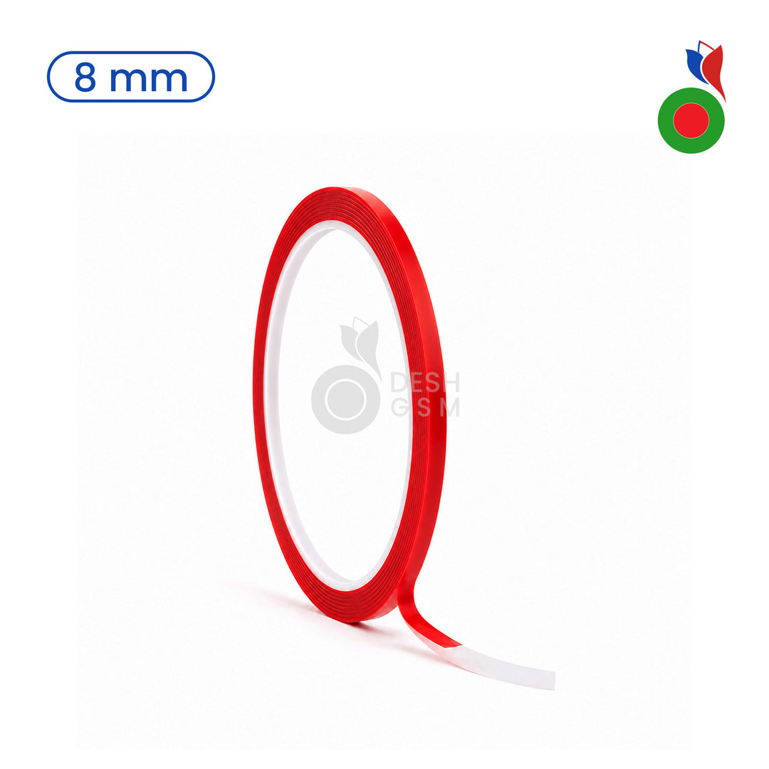 Double Face Adhesif Tape (Rouge) - 3m | Épaisseur - 8mm