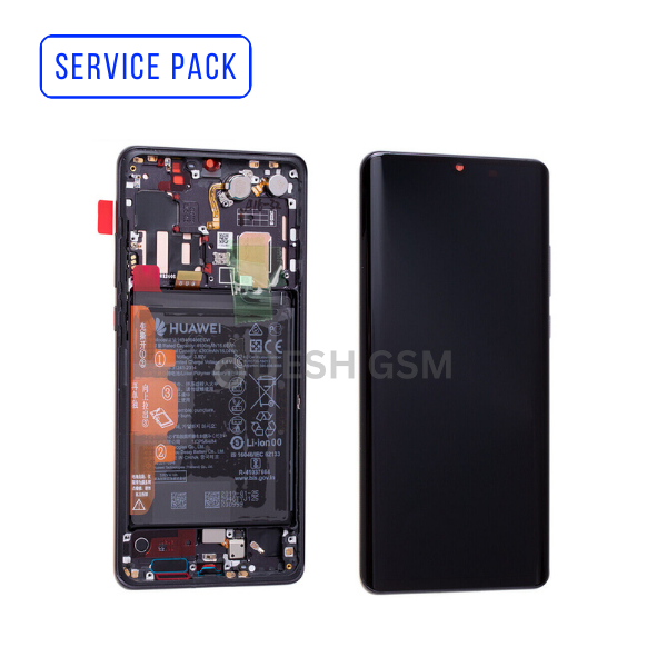 ECRAN LCD  HUAWEI P30 PRO SERVICE PACK AVEC CHASSIS + BATTERIE   (NOIR)