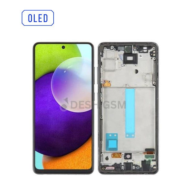 Ecran Complet LCD A52 4G/5G | A52s 5G (A525F, A526B, A528B) avec Chassis (GRAND) | NOIR - OLED | SAMSUNG