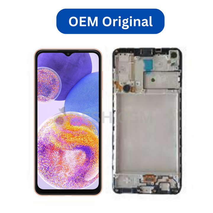 Ecran Complet LCD A23 4G (A235F) avec Chassis (NOIR) - OEM | SAMSUNG