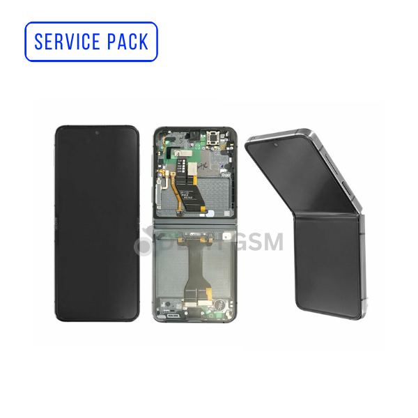 ECRAN COMPLET INTERIEUR GALAXY Z Flip 5 5G 2023 F731B | SERVICE PACK | MINT GREEN | SAMSUNG