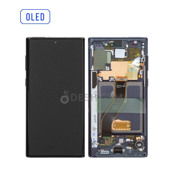 ECRAN LCD SAMSUNG NOTE 10 4G N970F AVEC CHASSIS - NOIR (OLED)