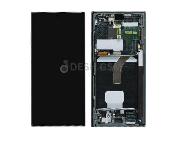 ECRAN SAMSUNG S22 ULTRA S908F AVEC CHASSIS OLED NOIR