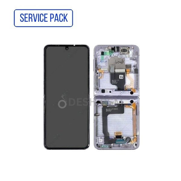 ECRAN LCD SAMSUNG Z FLIP 4 5G SM-F721 SERVICE PACK INNER/INTERIEURE (SILVER GRAY)