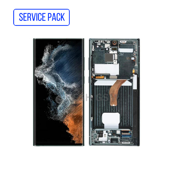 ECRAN LCD SAMSUNG S22 ULTRA S908F ECRAN SERVICE PACK (GRAPHITE/GRAY )