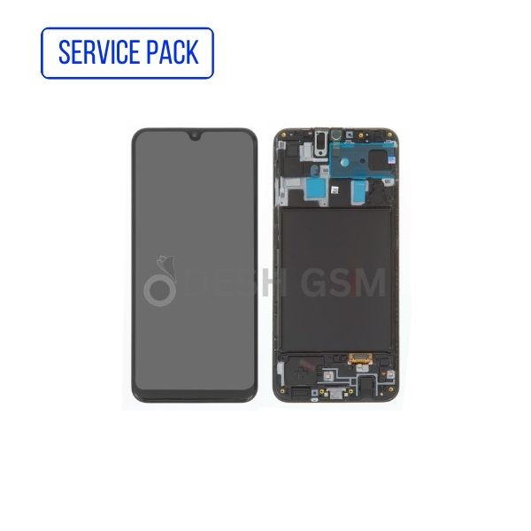 Ecran LCD SAMSUNG A20 A205F M10S SERVICE PACK AVEC CHASSIS