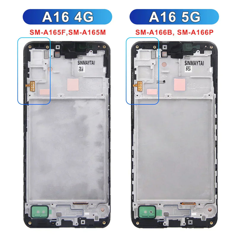 Ecran Complet LCD A16 4G avec Chassis (A165F) - OLED | SAMSUNG