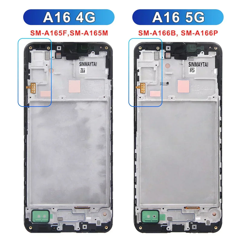 ECRAN COMPLET SAMSUNG A16 5G A166 SM A166B | AVEC CHASSIS (OLED)
