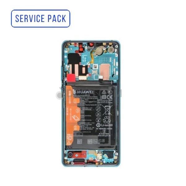 ECRAN LCD HUAWEI P30 SERVICE PACK AVEC CHASSIS+BATTERIE | 02354HNJ ( BLEU /NACRE)