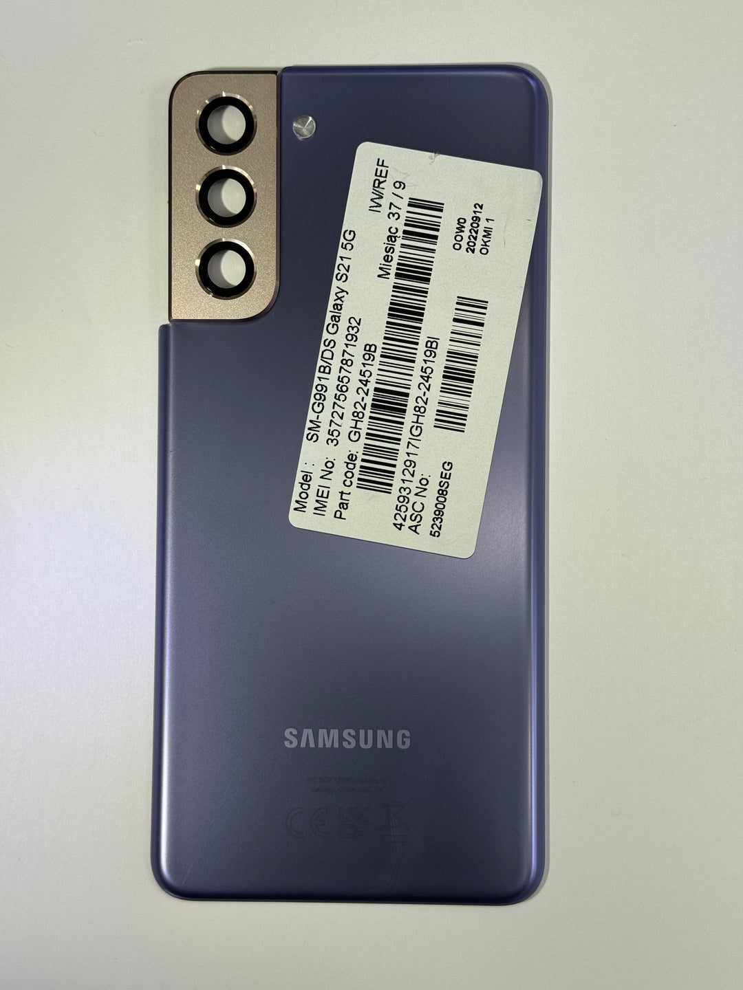 Vitre arrière Samsung SM-G991B/DS S21 5G (Original Démonté) VERT A/B