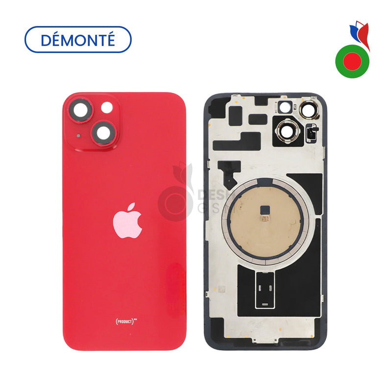 Vitre Arriere Complete sans MagSafe - iPhone 14 | ROUGE (Original Demonte) - Grade A