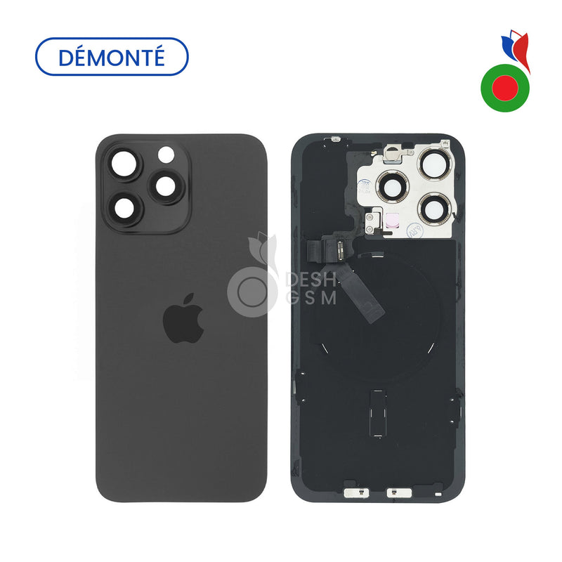 Vitre Arriere avec MagSafe - iPhone 15 Pro Max | TITANE NOIR (Original Demonte) - Grade A