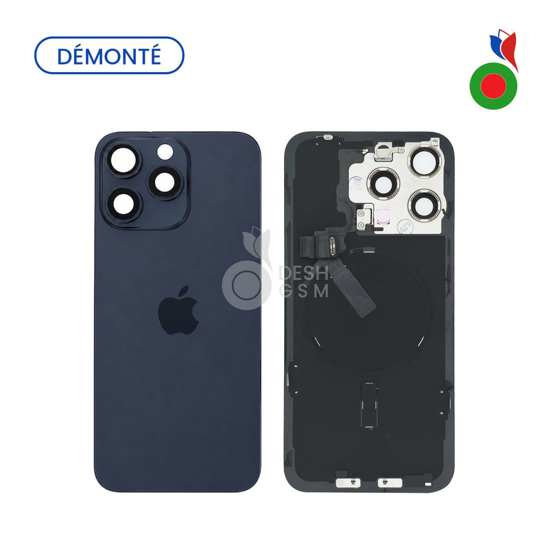 Vitre Arriere avec MagSafe - iPhone 15 Pro Max | TITANE BLEU (Original Demonte) - Grade A