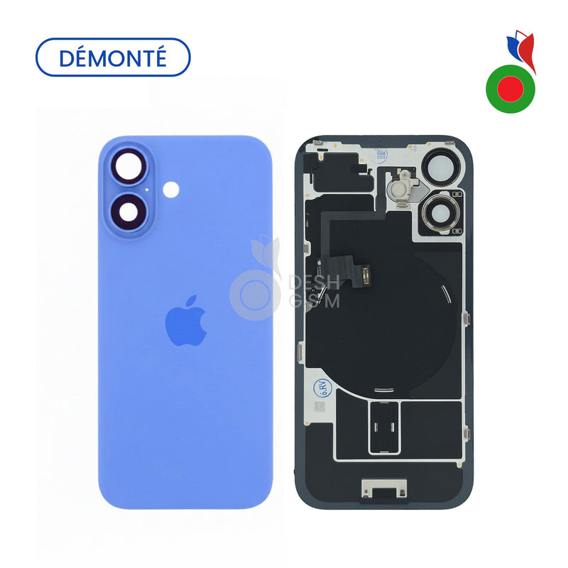 Vitre Arriere avec MagSafe - iPhone 16 Plus | OUTREMER | BLEU (Original Demonte) - Grade A