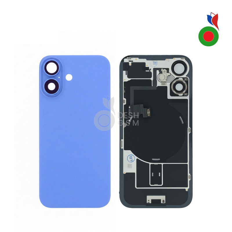 Vitre Arriere Complete avec MagSafe - iPhone 16 Plus | OUTREMER BLEU - Sans Marquage