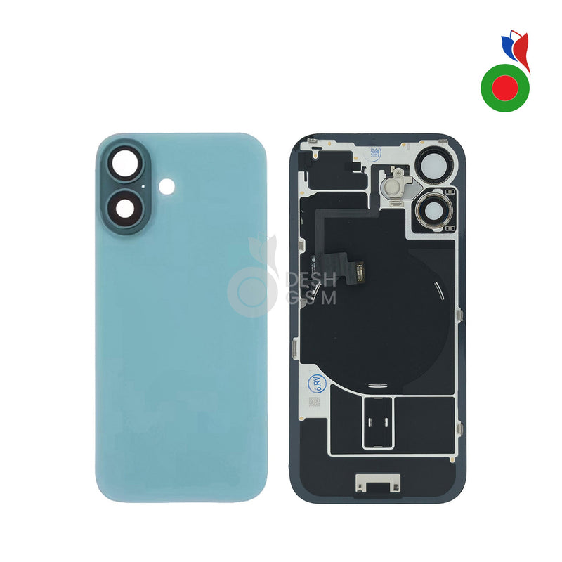 Vitre Arriere Complete avec MagSafe - iPhone 16 Plus | SARCELLE TEAL/GREEN - Sans Marquage