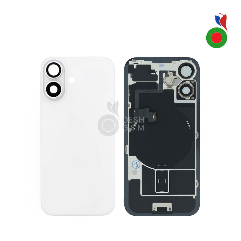 Vitre Arriere Complete avec MagSafe - iPhone 16 Plus | BLANC - Sans Marquage