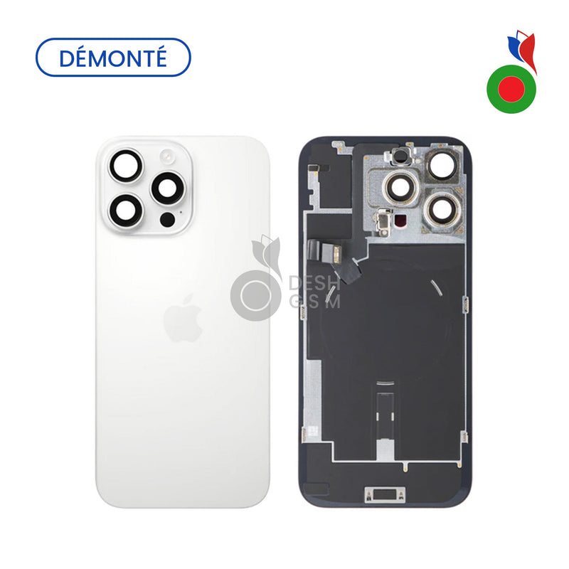 Vitre Arriere avec MagSafe - iPhone 16 Pro | TITANE BLANC (Original Demonte) - Grade A