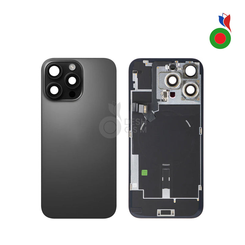 Vitre Arriere Complete avec MagSafe - iPhone 16 Pro | TITANE NOIR - Sans Marquage