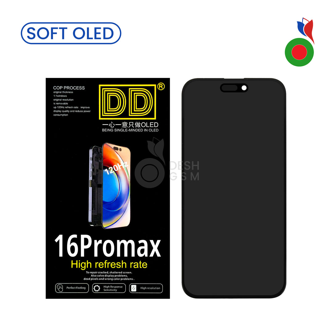 Ecran Complet iPhone 16 Pro Max - DD SOFT OLED | avec IC (FORMAT ORIGINAL)