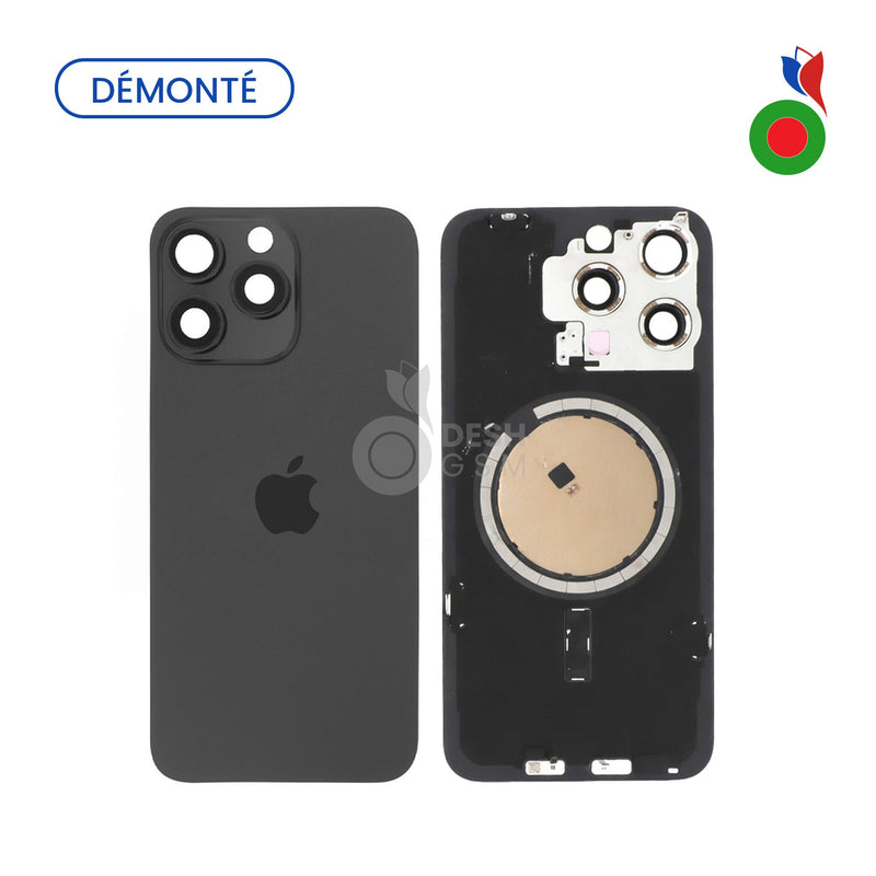 Vitre Arriere - iPhone 15 Pro Max | TITANE NOIR (Original Demonte) - Grade A