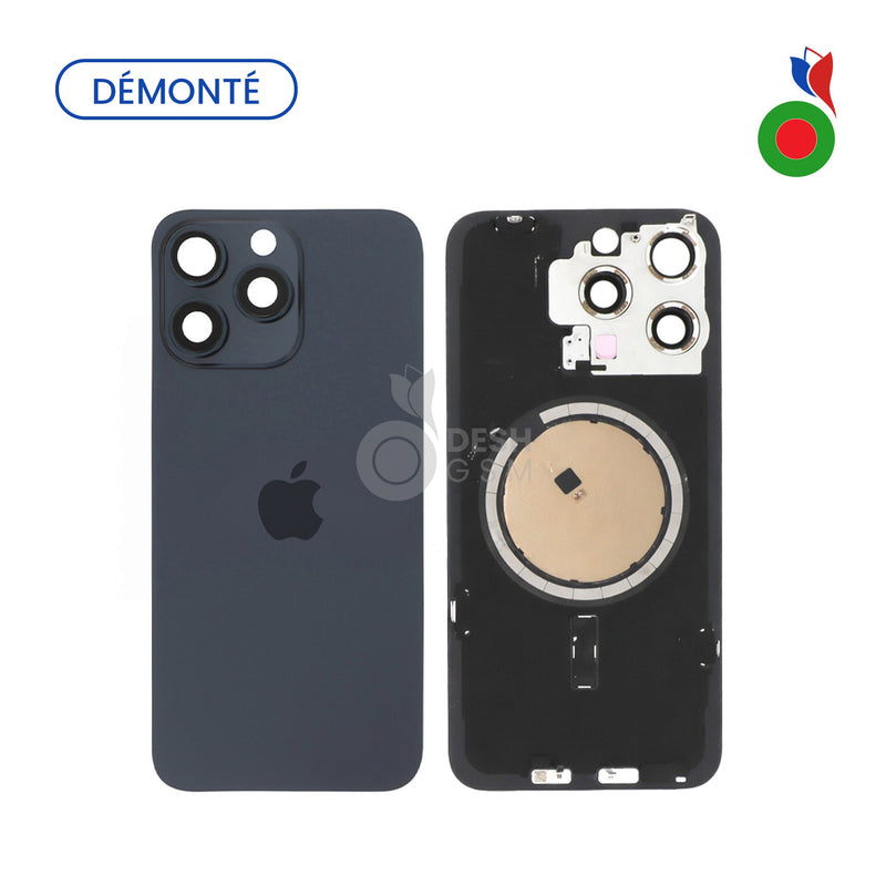 Vitre Arriere sans MagSafe - iPhone 15 Pro | TITANE BLEU (Original Demonte) - Grade A