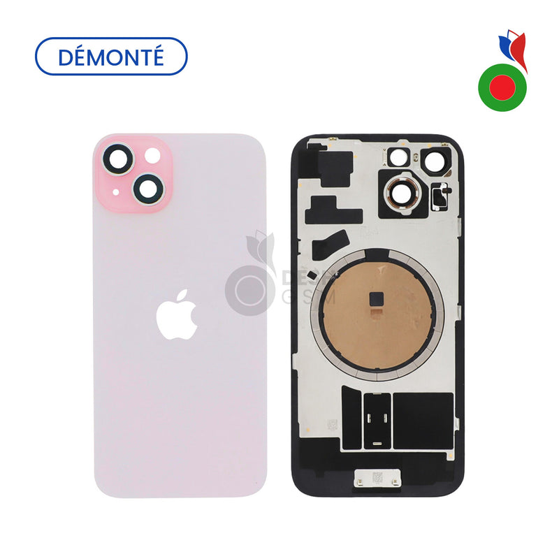 Vitre Arriere sans MagSafe - iPhone 15 | ROSE (Original Demonte) - Grade A