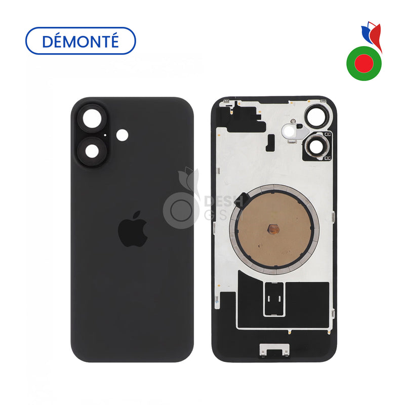 Vitre Arriere sans MagSafe - iPhone 16 | NOIR (Original Demonte) - Grade A