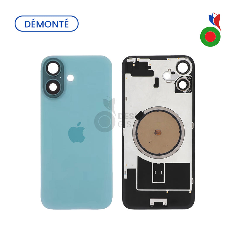 Vitre Arriere sans MagSafe - iPhone 16 | SARCELLE TEAL / VERT (Original Demonte) - Grade A