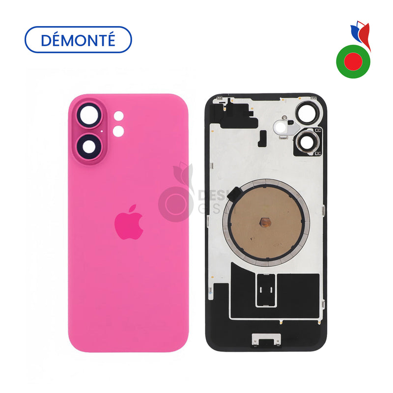 Vitre Arriere sans MagSafe - iPhone 16 | ROSE (Original Demonte) - Grade A