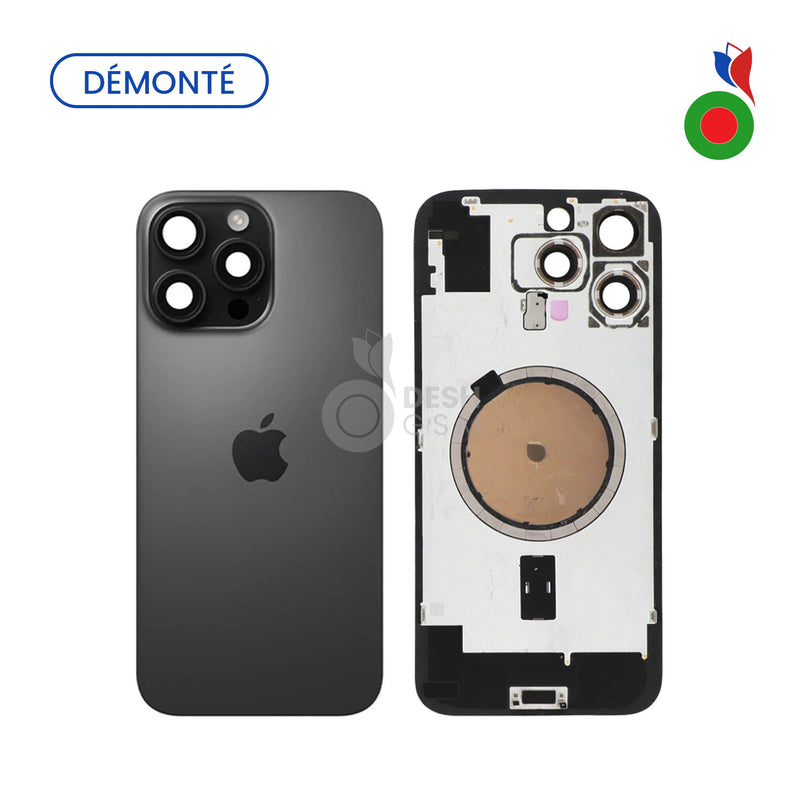 Vitre Arriere iPhone 16 Pro | TITANE NOIR (Original Demonte) - Grade A