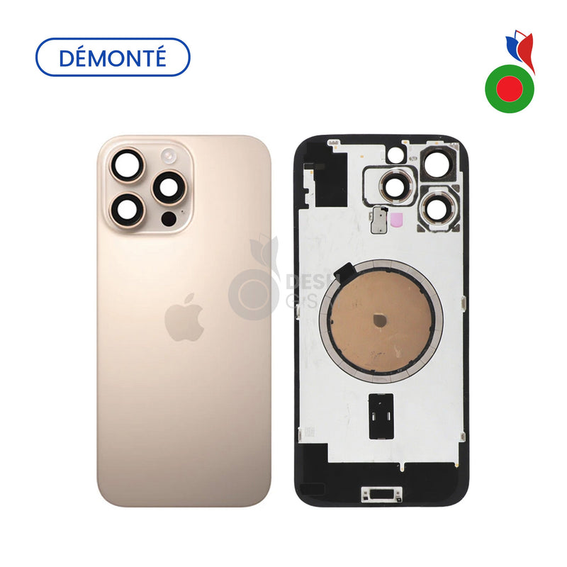 Vitre Arriere iPhone 16 Pro | TITANE DESERT (Original Demonte) - Grade A