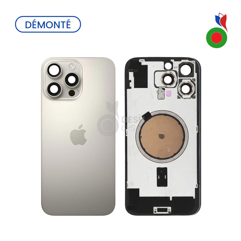 Vitre Arriere  iPhone 16 Pro | TITANE NATUREL (Original Demonte) - Grade A