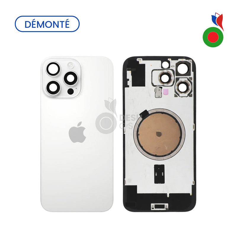 Vitre Arriere  iPhone 16 Pro | TITANE BLANC (Original Demonte) - Grade A