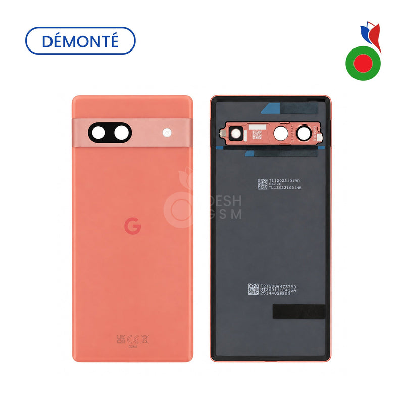 Vitre Arriere Pixel 7a - ORANGE | GOOGLE - (Demonte Origine)