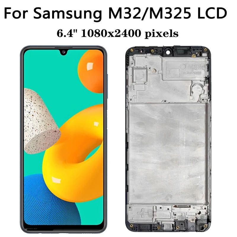 ECRAN COMPLET Samsung M325F M32 4G AVEC CHASSIS (OLED)